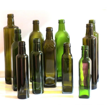 250ml /500ml/750ml/1000ml food grade brown/dark green/green square and round shape olive oil glass bottle